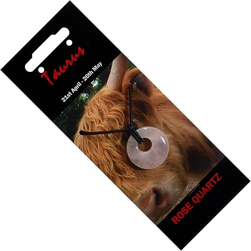 Miniatura 2 de CrystalAge Collar de piedra natal de Tauro - Rosquilla de cuarzo rosa, Cristal