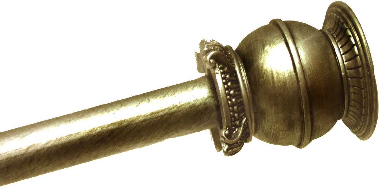 AQUATICO Manila Shower Curtain Tension Rod, Antique Gold