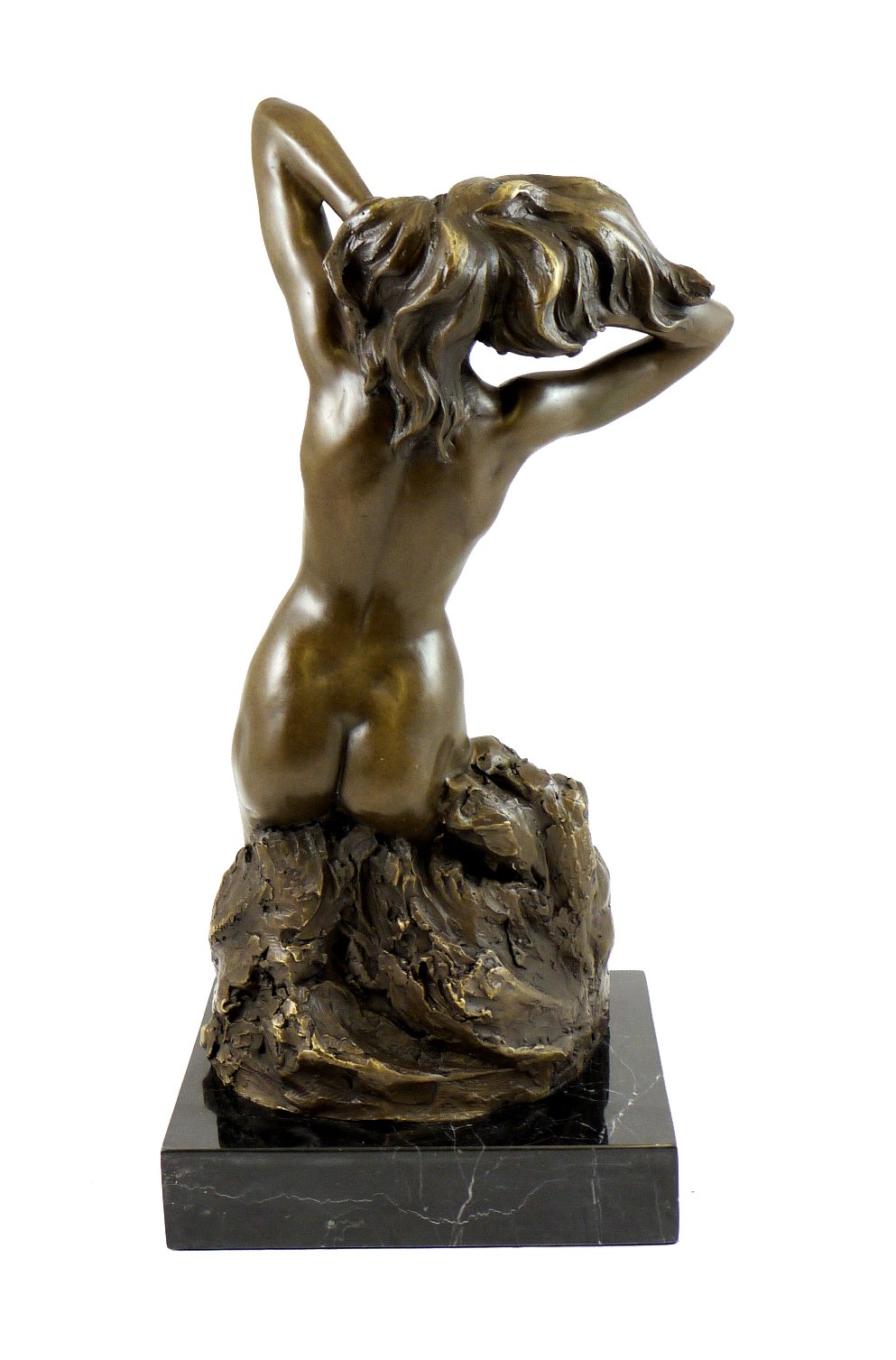 Kunst & Ambiente - Baigneuse (1880) / Frauenakt - signiert - Auguste Rodin Skulpturen Kaufen - Deko Figuren - Erotik Büste - Nackte Frau edel - Wohndeko in Bronze