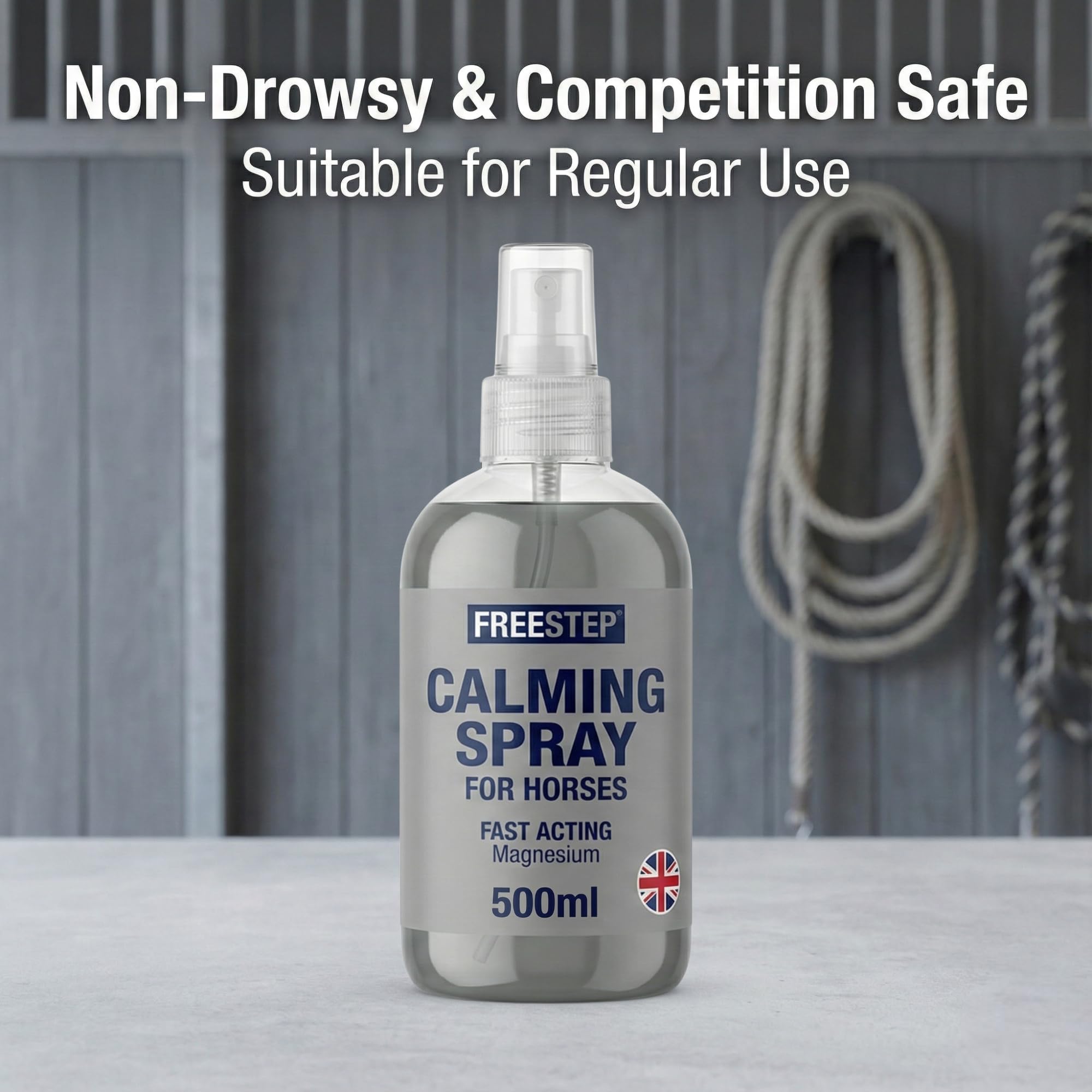 Spray calmante para caballos – Calmante de caballo de acción rápida con magnesio para la ansiedad, el estrés y el asombro | Enfoque natural y relajación | Sin somnolencia y seguro para la