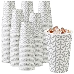 Lamosi 180 Pack 16 oz Coffee Cups, Paper Coffee Cups 16 oz, Disposable Coffee Cup, Leakproof Hot Drink Cups for Cafe, Office, Party