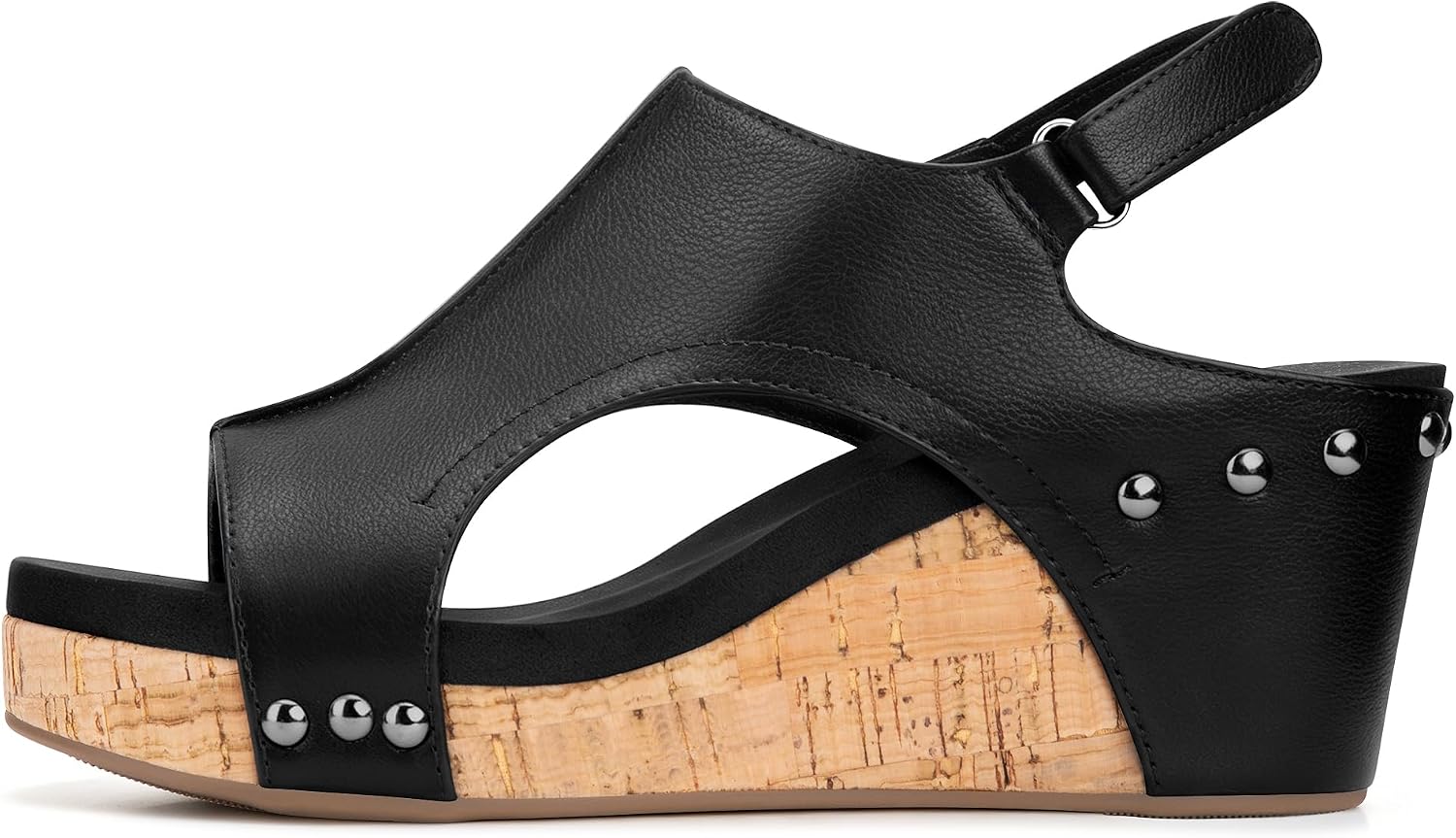 PARTY Women's Wedge Sandals With Buckle Ankle Strap for Dressy Summer
