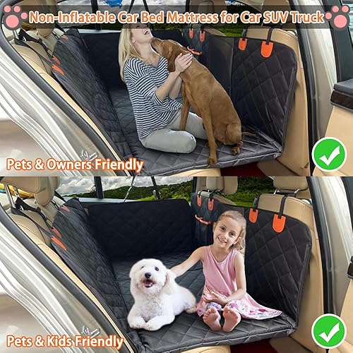 Miniatura 3 de Extensor de asiento trasero para perros, parte inferior dura, impermeable, funda de asiento de coche para perro, hamaca desmontable, resistente a