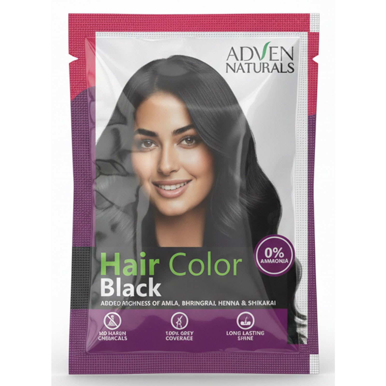 Adven Naturals Hair Colour Black | With Jaborandi, Arnica, Amla, Bhringraj, Henna & Shikakai | Natural Shine & Long-Lasting Coverage | Herbal Hair Color for Grey Coverage & Hair Nourishment 30GM - Pack of 12-picture-17