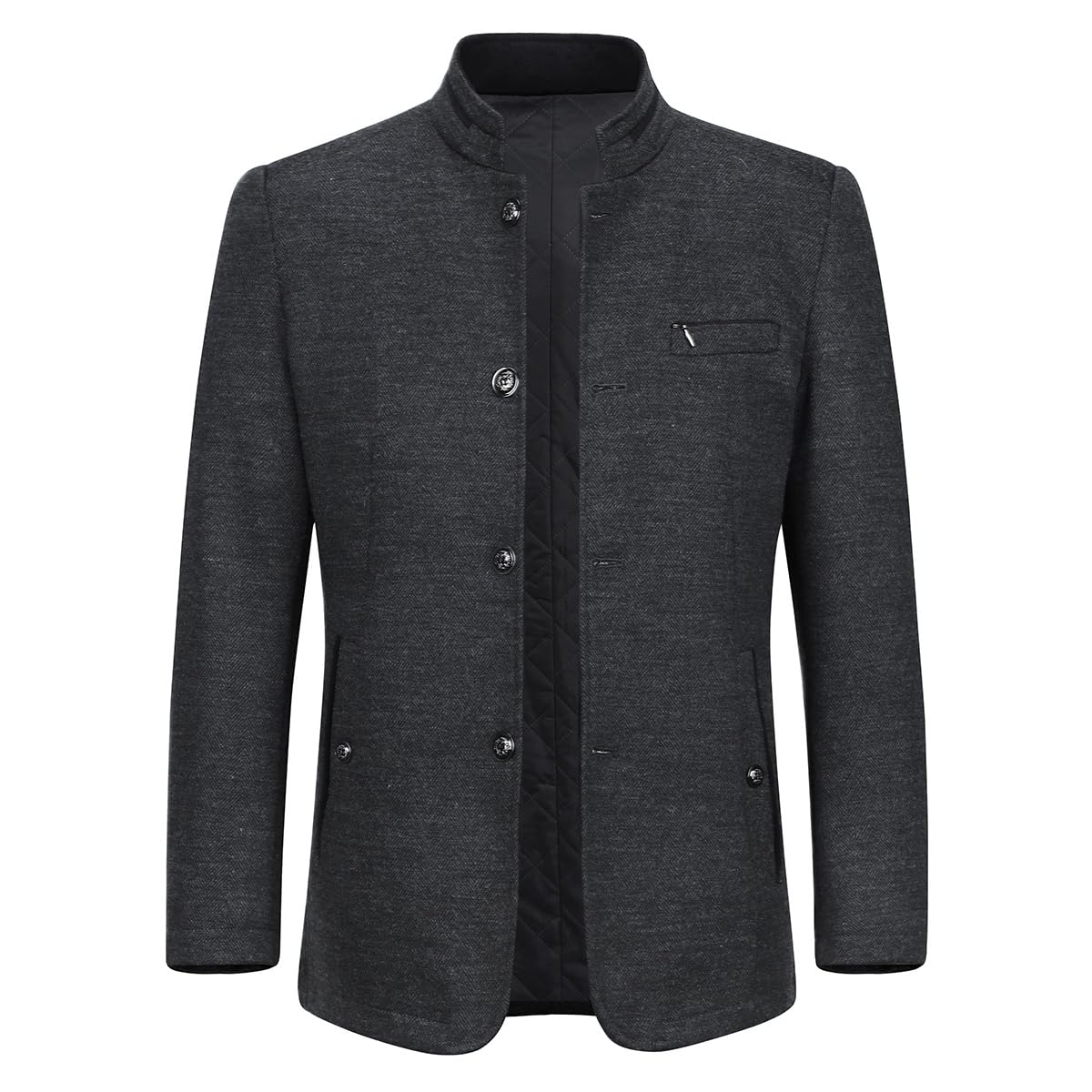 Allthemen Cappotto da Uomo Casual a Manica Lunga Trench Coat Ufficiale con Collo Giacca Lunga Generale Fit Cappotto Invernale Caldo Con Bottoni