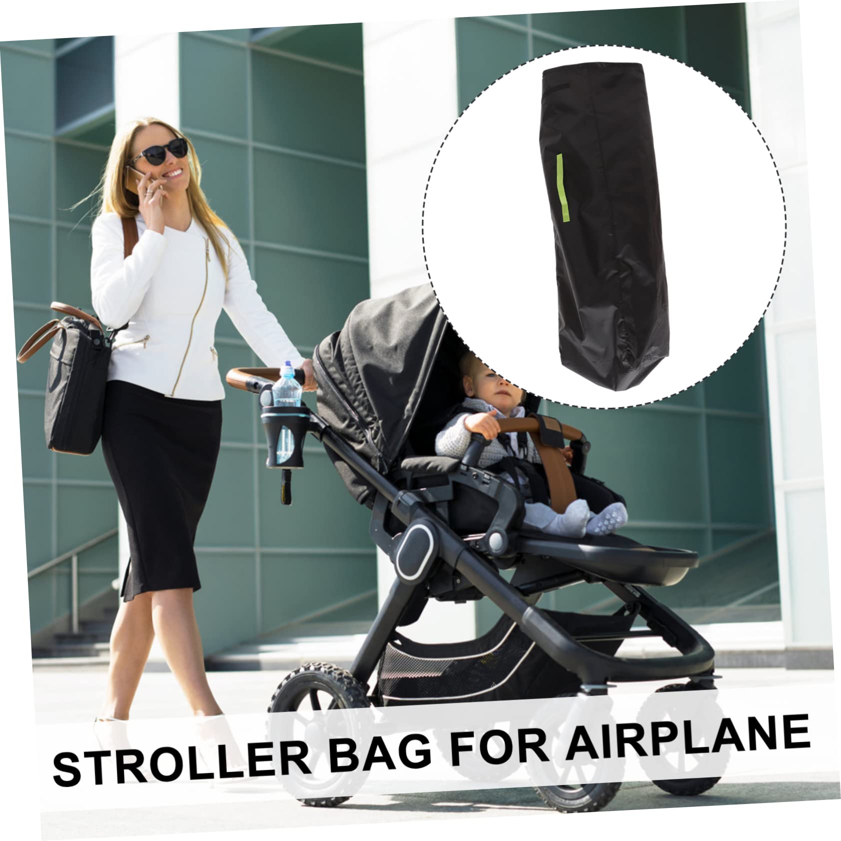 UPKOCH Borsa da Viaggio per Passeggino Singolo, Tessuto Oxford Idrorepellente, Tracolla Singola, per Viaggio e Controllo in Aeroporto