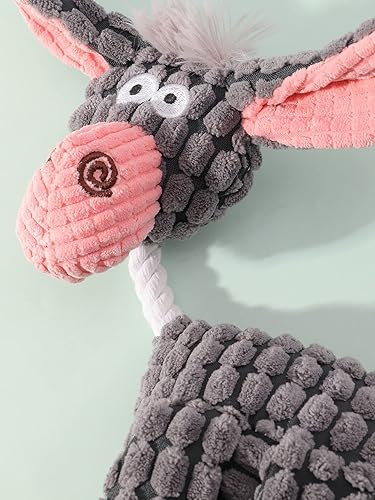 Miniatura 5 de QWINEE Juguete de peluche para perros, animales de dibujos animados, juguete para masticar, juguetes chirriantes para gatos, cachorros, perros