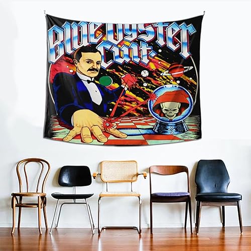 Miniatura 3 de BESUCHER Tapiz de banda de culto musical de ostra de roca azul, tapiz para colgar en la pared, tapiz para dormitorio, hogar, habitación, fiesta,