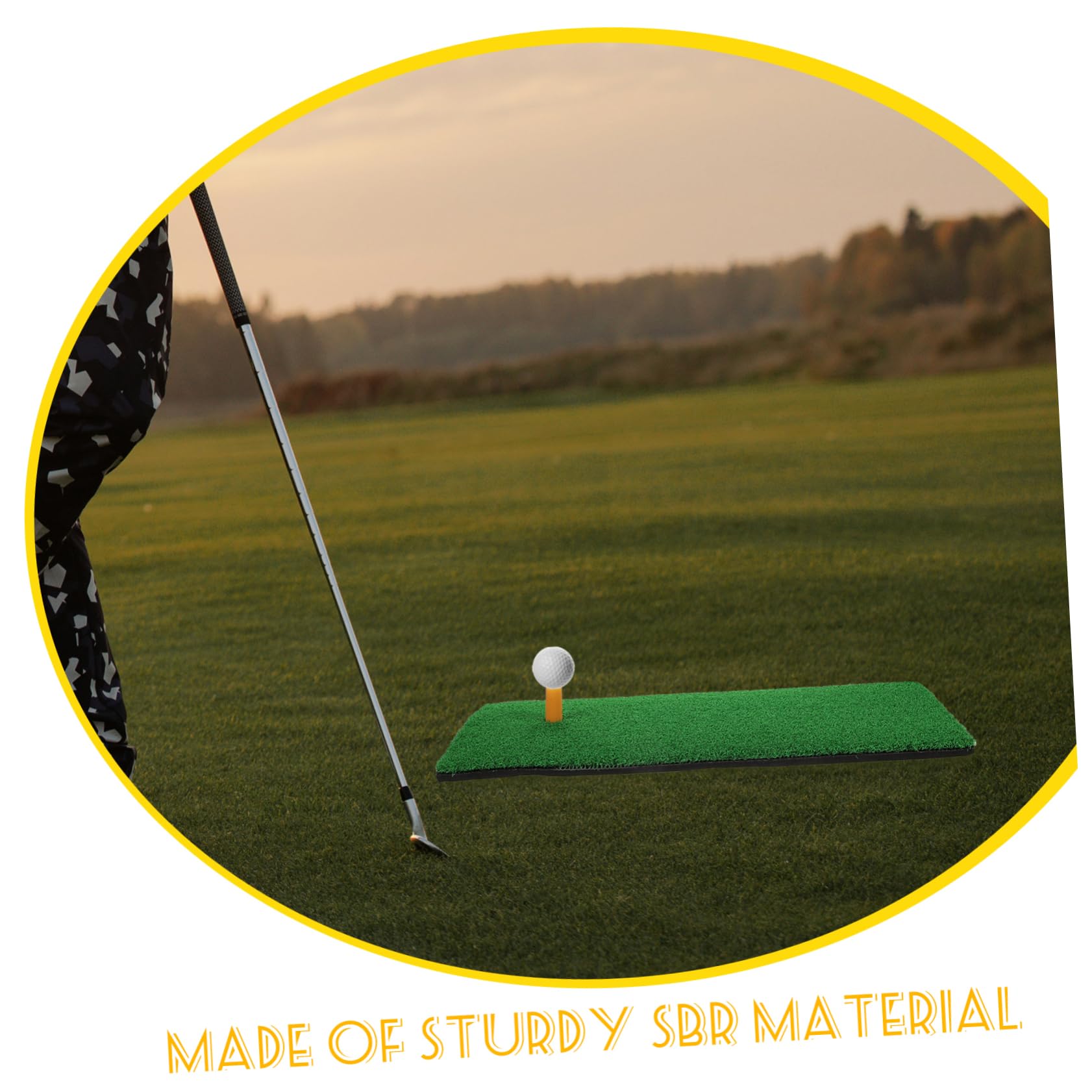 Toddmomy 1Set Portable Golf Hitting Mat Indoor Training Aid Turf Mat with Oxford Tees for Home Practice Suitable for Beginners and Advanced Players