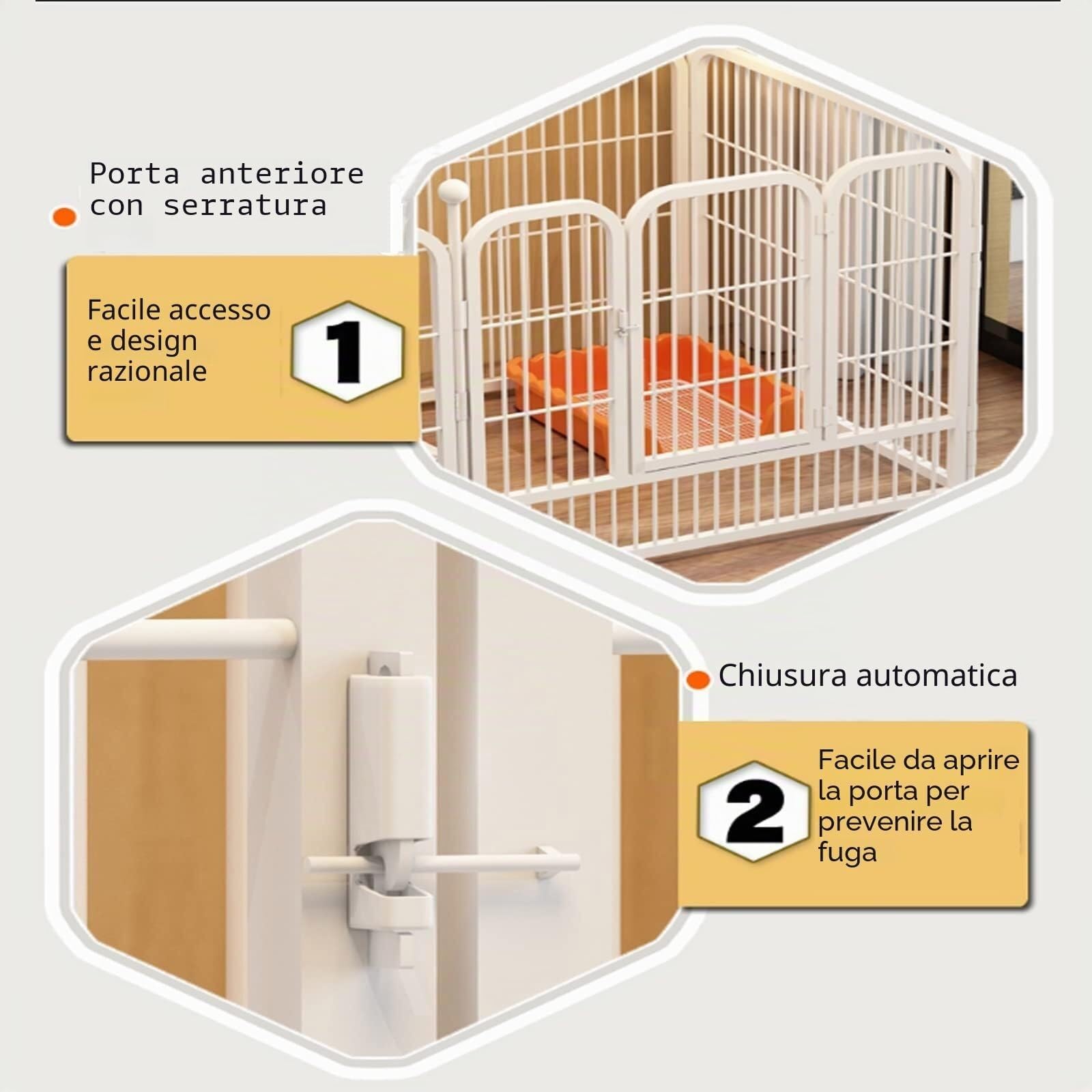 Ogrodzenie dla psów do pomieszczeń - żelazne ogrodzenie dla szczeniąt, gryzoni, zwierząt z siatką klatka, 6 szt., dla królików i małych zwierząt (biały, 100 x 50 x 50 cm) (biały, 160 x 80 x 80 cm)