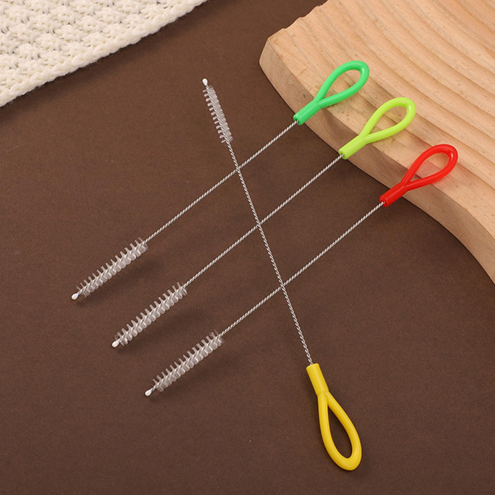 Jimkply 24 Pieces Straw Brush, Straw Cleaning Brush, 304 Stainless Steel Cleaning Brushes with Handle - Image 3