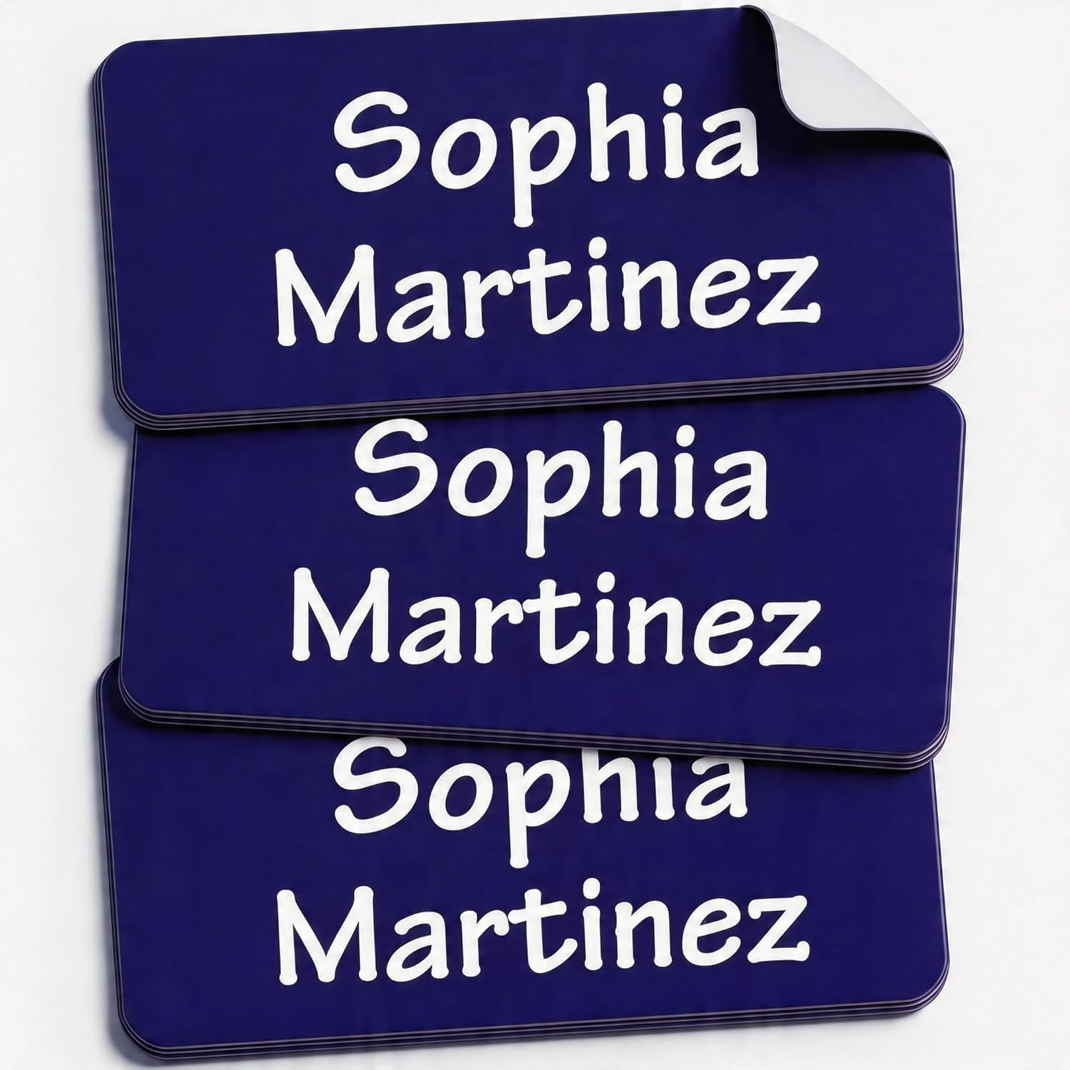 Personalised Name Labels for School Supplies Name Sticker Set for Clothes & Items Fits with washlabel, Books, Pen, Boxes Washable Stick-On Tags for Babies, Kids & Adults (Blue)