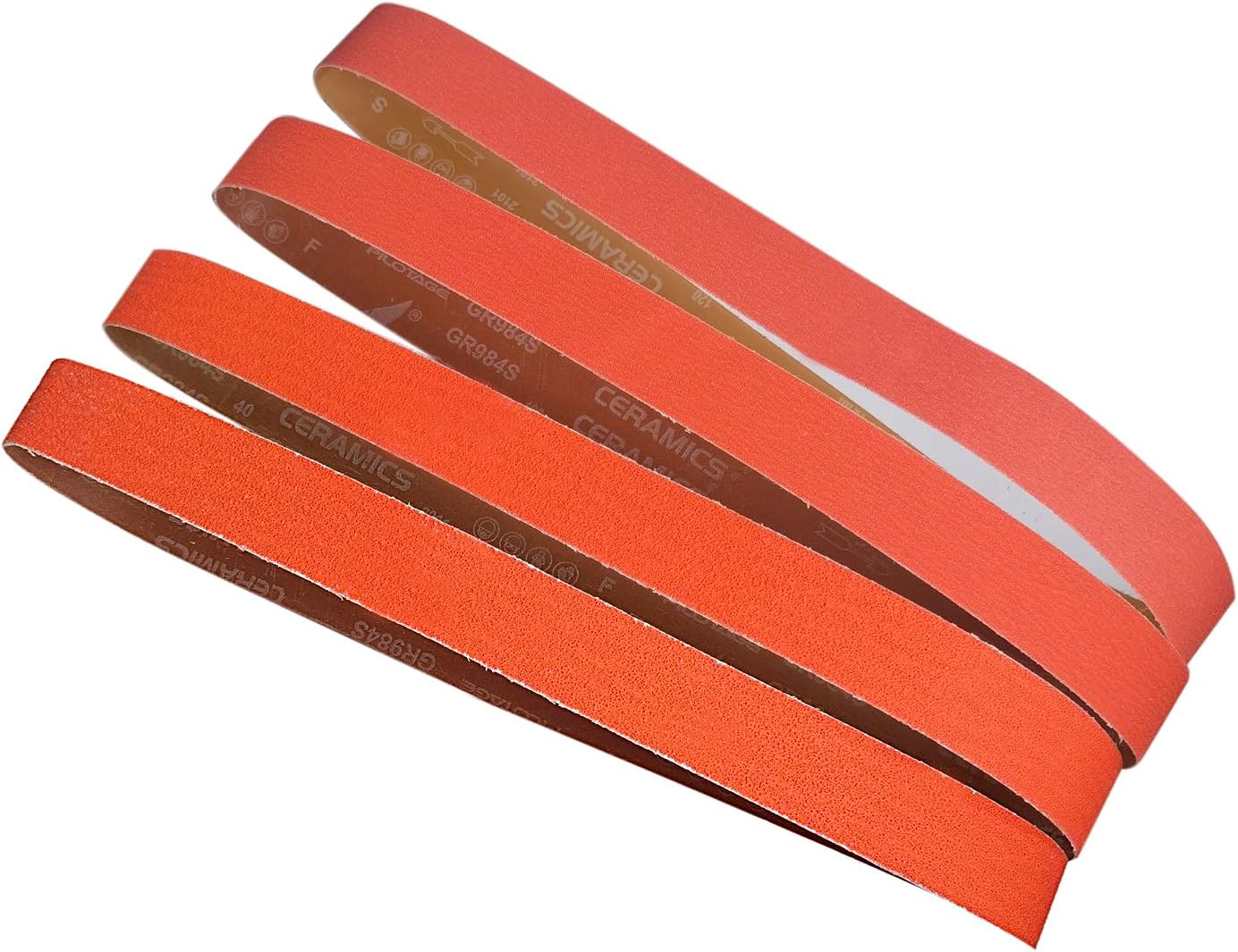 SACKORANGE 4 Pack 2 x 48 Inch Metal Grinding Ceramic Sanding Belts Kit 40 60 80 120 Grits