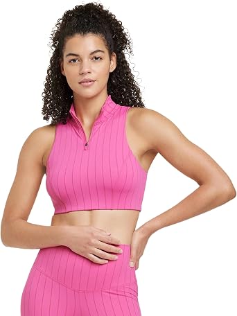 JoyLab Womens High Neck Zip-Up Bra -
