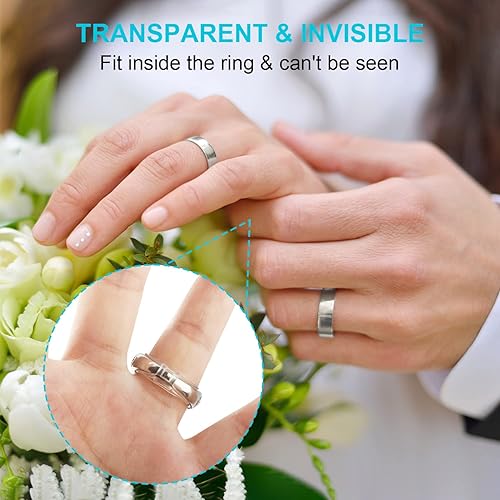 Miniatura 6 de Haiou 12 ajustadores de tamaño de anillo, espaciadores de anillo para anillos sueltos, 12 tamaños, ajustador de anillo invisible para mujeres y