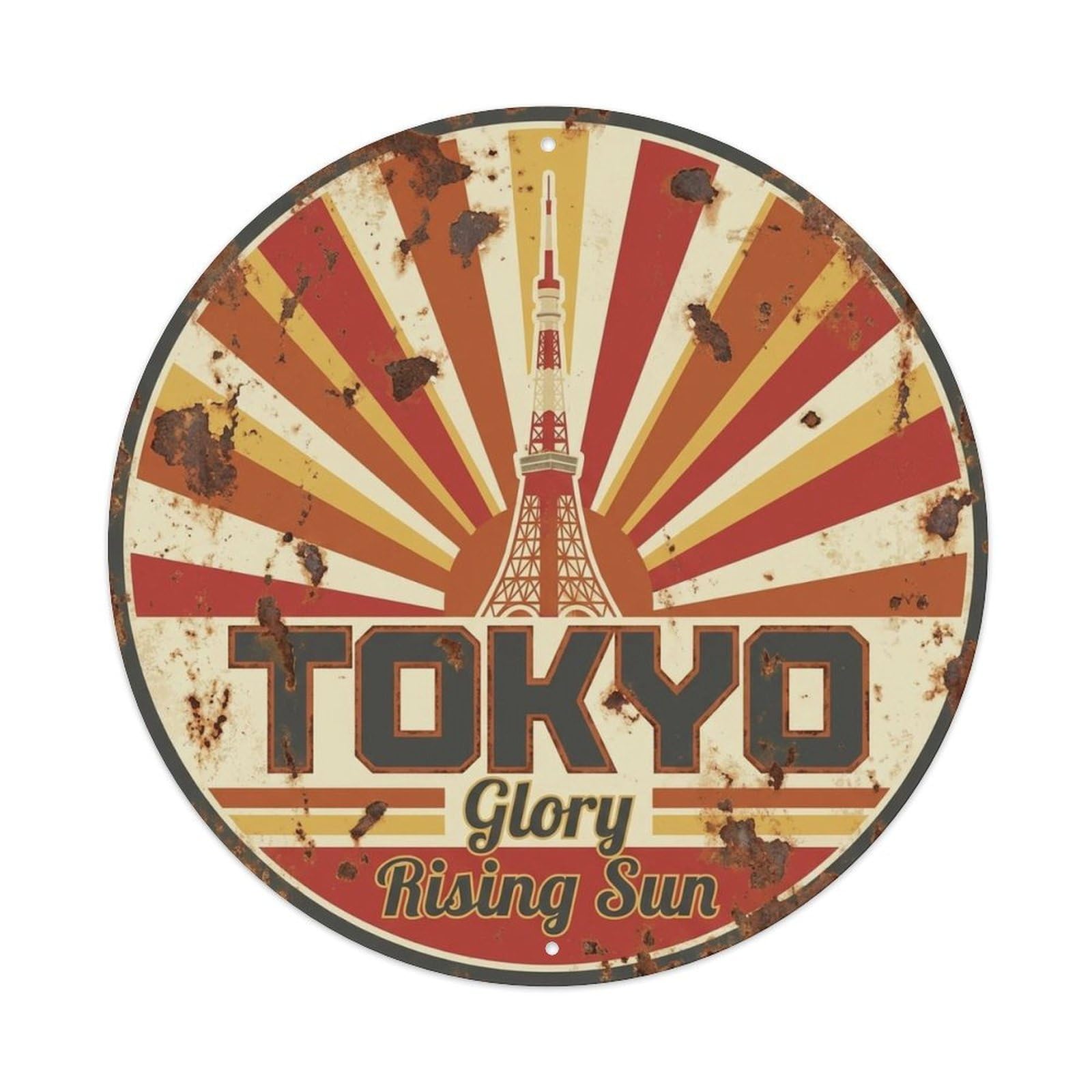 Tokyo Japan Vintage Travel Historic Old Town Metal Tin Sign
