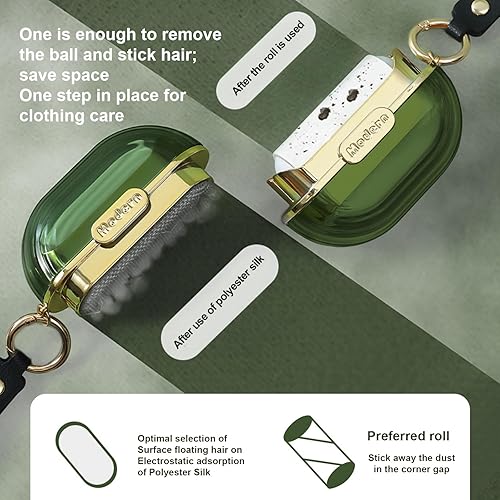 Miniatura 2 de Mini rodillo de pelusa reutilizable de doble cara de lujo, fácil de transportar, cepillo de ropa pequeño, removedor de pelo de mascotas para perros