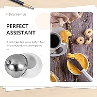 Vista 7 de Tofficu Mantequillera de cerámica con cúpula de acero inoxidable, plato redondo de mantequilla de porcelana para queso, bandeja de soporte