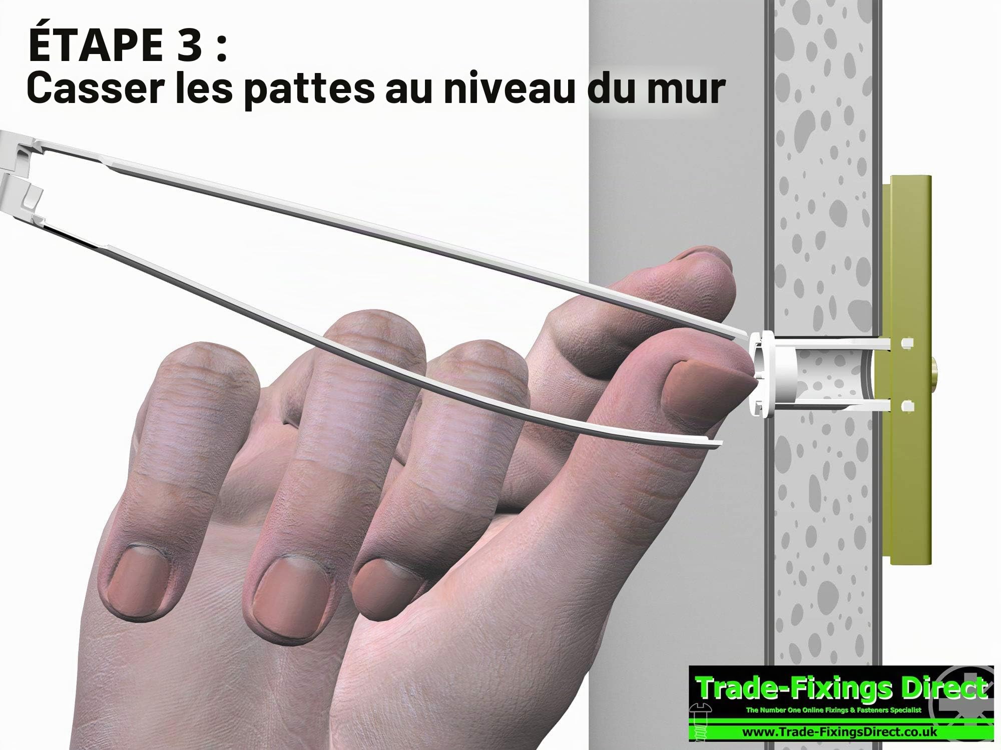 Lot de 10 - Fixation en métal SNAP Toggle robuste M5 pour plaque de plâtre - TOGGLER 25029 - Livré avec vis