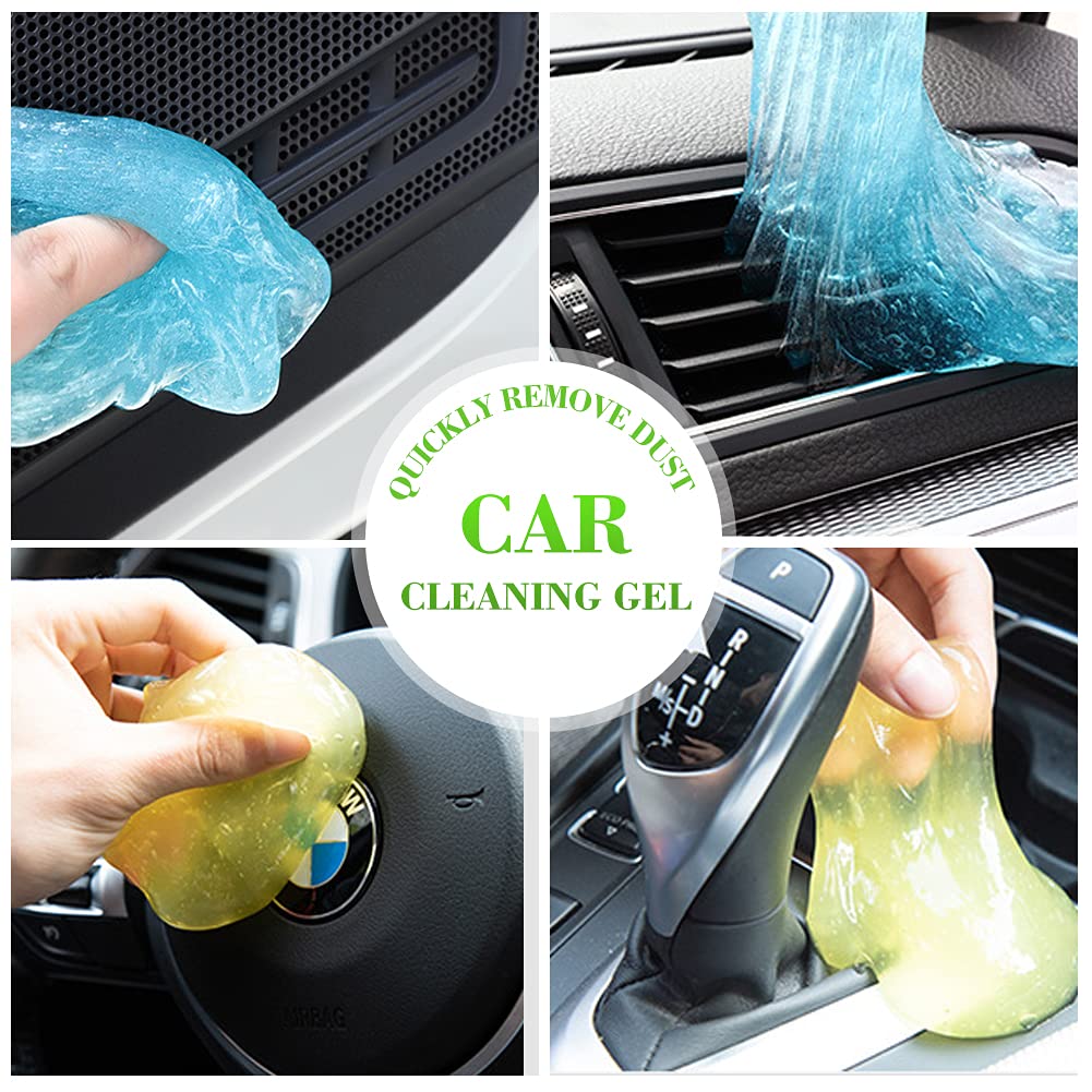 4 Stück Tastatur Reiniger Gel - Reinigungsgel für Auto Innenraum Reiniger, Keyboard Cleaner, Reinigungsschleim Universeller Staubreiniger für Auto, Laptops, Computers, Kameras, Drucker, 80g x 4 Farben