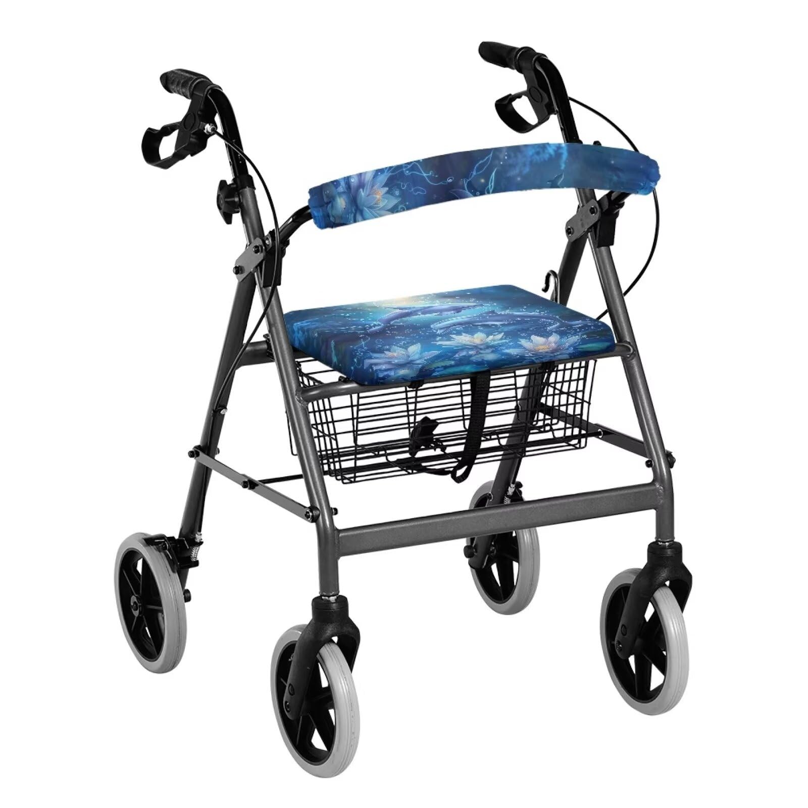 Blue Marble Accessories for Rollator Walkers Pattern Rollator Walker Seat and Backrest Covers Removable & Washable Walkers for Seniors with Seat Gift Covers for Men Ladies — Amazon image 23