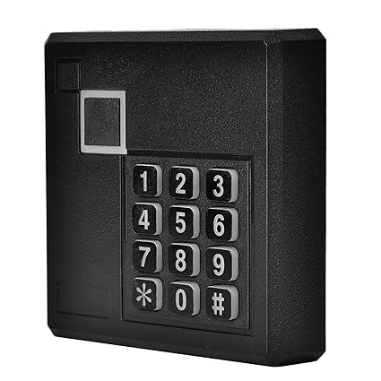 RFID IC Reader, Access Control Card Reader Waterproof Card Reader RFID 125 KHz/13.56MHZ Wiegand 26/34 Card Reader for Access Control System(IC Reader-Black)