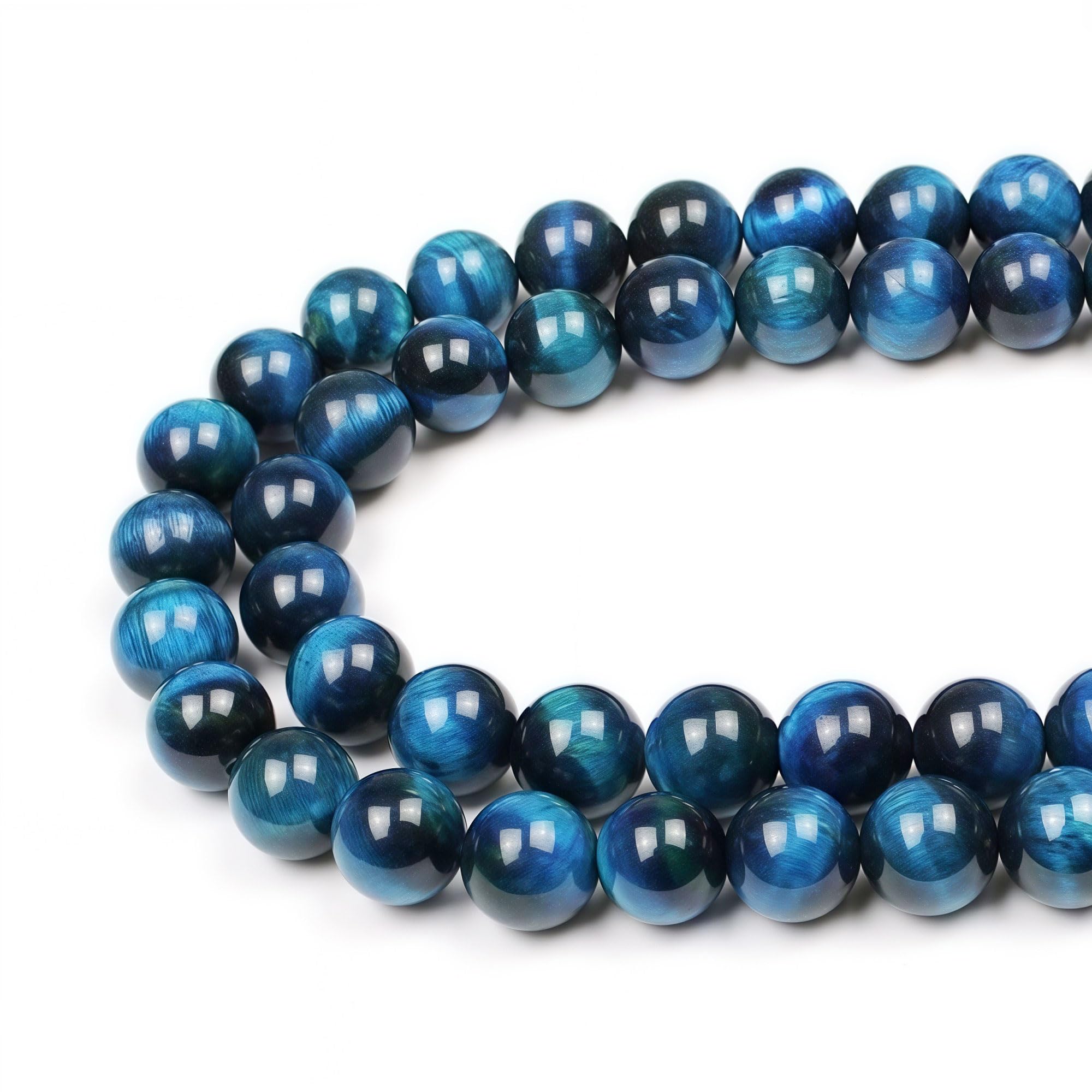 MJDCB 8mm 43 piezas Cuentas de Piedra Sangre Redondas Sueltas Piedras Semipreciosas Naturales para Hacer Joyas Pulseras Collares — view 34