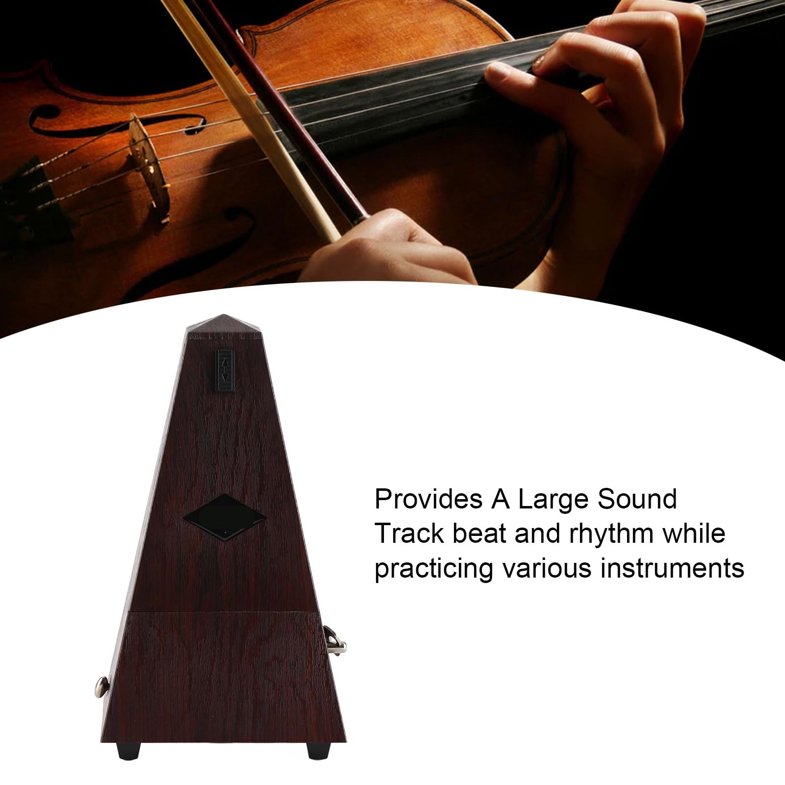 Metrónomo Mecánico, Metrónomo Universal Diseño Clásico Preciso Sonido Grande para Guitarra para Violín