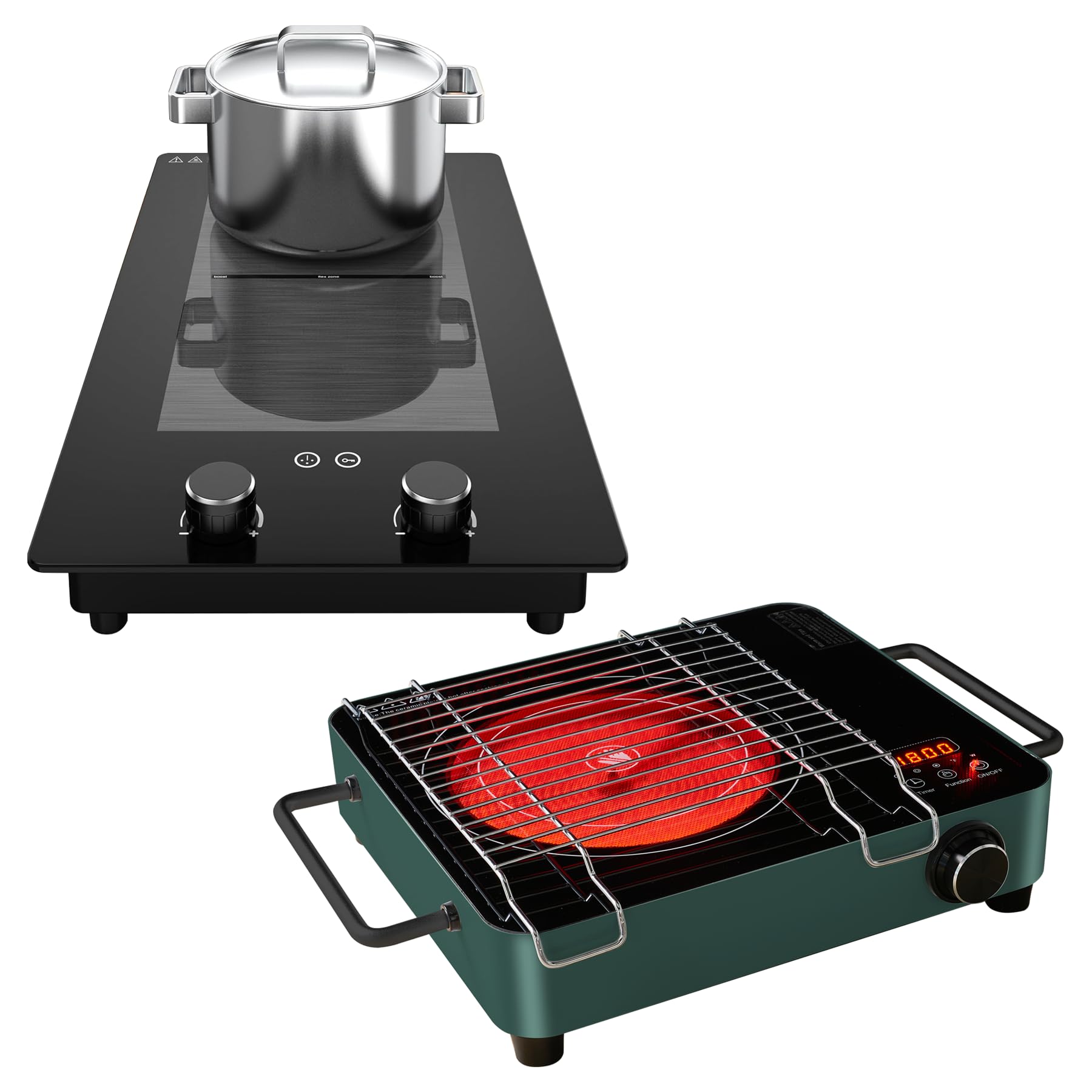 Amazon.com: VBGK Double Induction Cooktop With Rack,110V