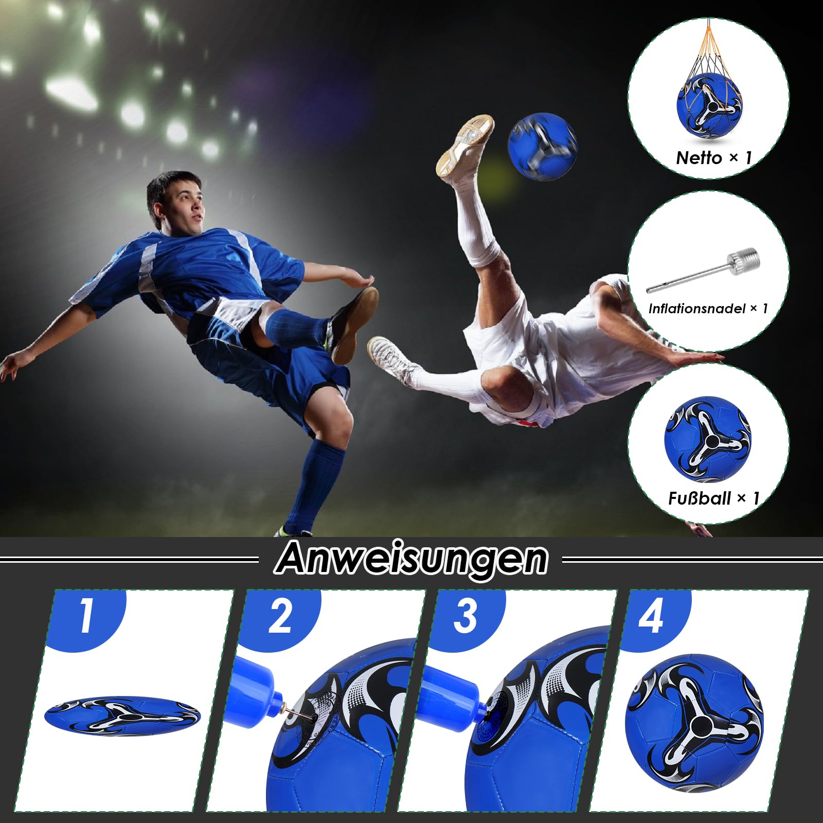 Balones de fútbol tamaño 5, tamaño oficial, 5, fútbol, fútbol, niños, unisex, balones de fútbol profesionales para exteriores e interiores para jóvenes y adultos