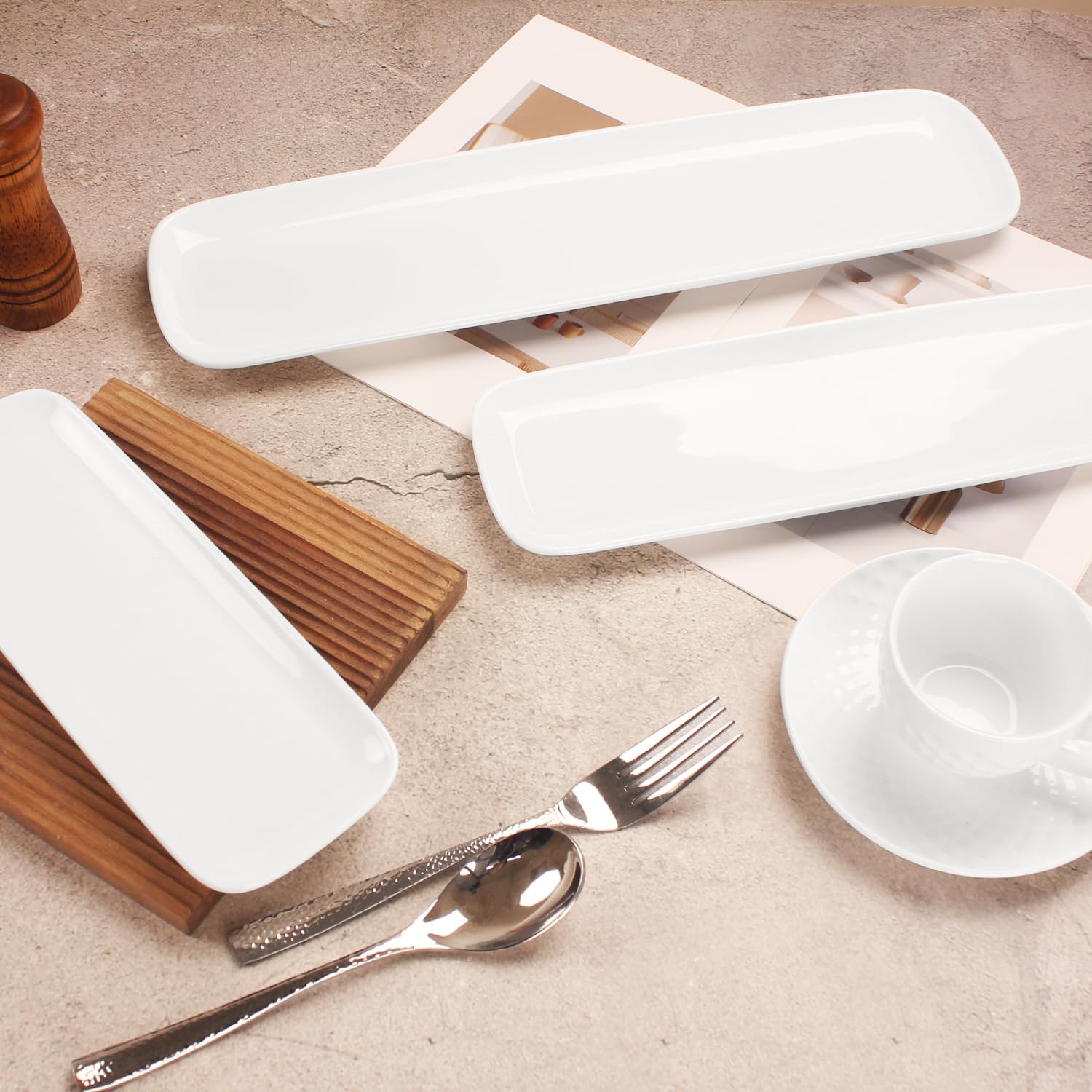 Assiette à olives, plateau à fruits secs, plateau à biscuits, résistant aux éclats, canoë à olives en porcelaine blanche, passe au lave-vaisselle, pour collations, gâteau mousse, tiramisu,