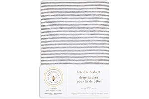 100% Organic Cotton Fitted Crib Sheets For Babies by Burt's Bees Baby
