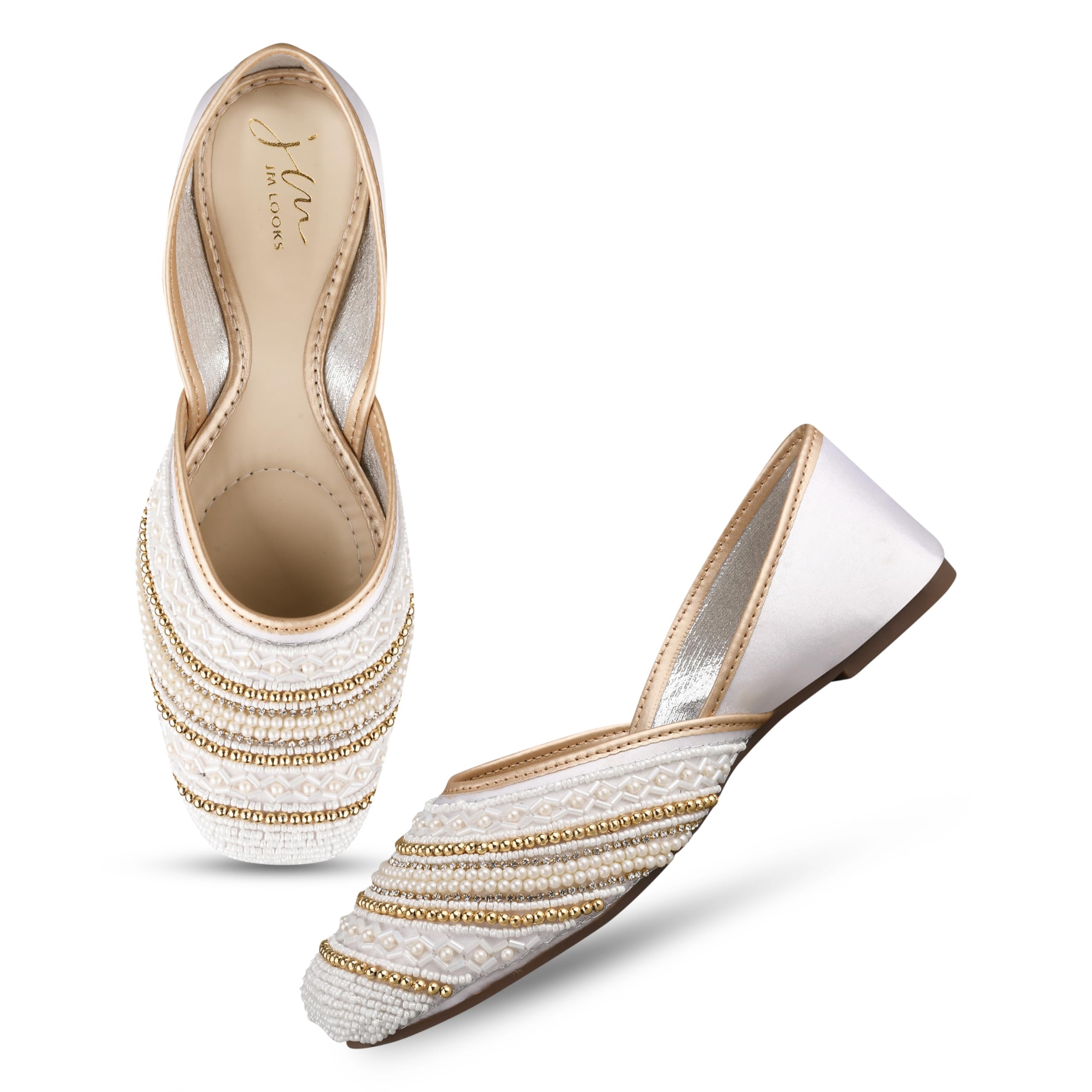 Stylish Embroidered Jutti For Women/Girls | Embellished Stone Work Jutti | Wedding Bellies | Women Ethnic Shoe Traditional Mojari | Kolhapuri/Jaipuri/Punjabi Jutties |-image-15
