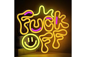 Fuck Off Neon Sign: Unleash Vibrant Orange Illusions