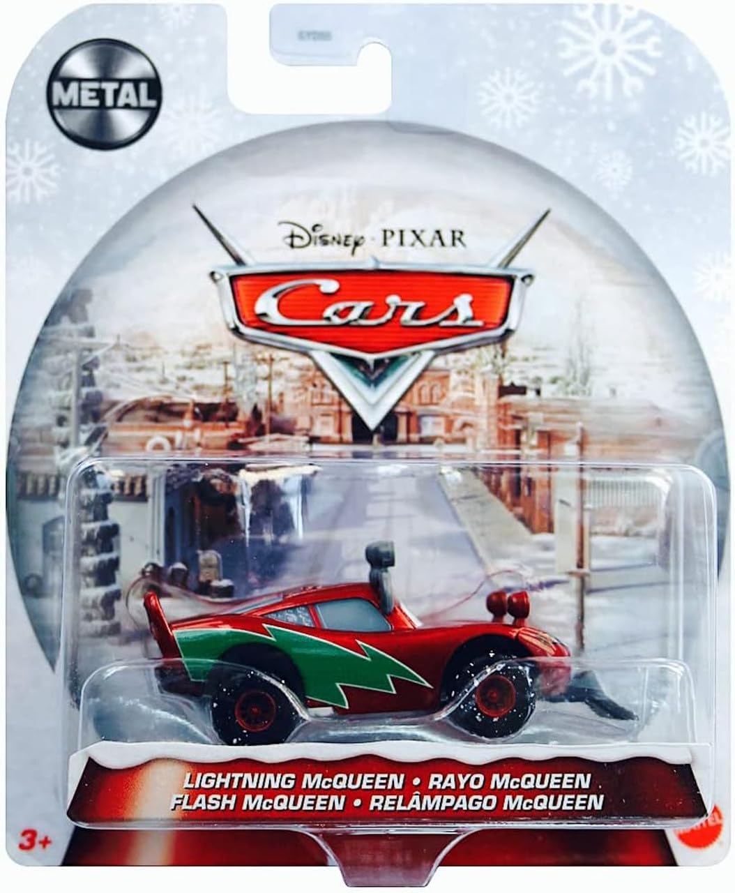 Disney Pixar Cars Holiday Christmas Special Edition Winter Series 3‑Car Die‑Cast Bundle – Mater, Lightning McQueen & Snowmobile, 1:64 Scale, Ages 3+ (Pack of 3)