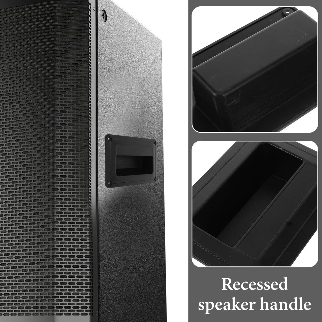 HOMSFOU Mango Lateral De Altavoz De Plástico 4 Piezas para Altavoces De Escenario Accesorios De Audio Manijas Laterales Pequeñas Fácil Instalación Y Uso Seguro