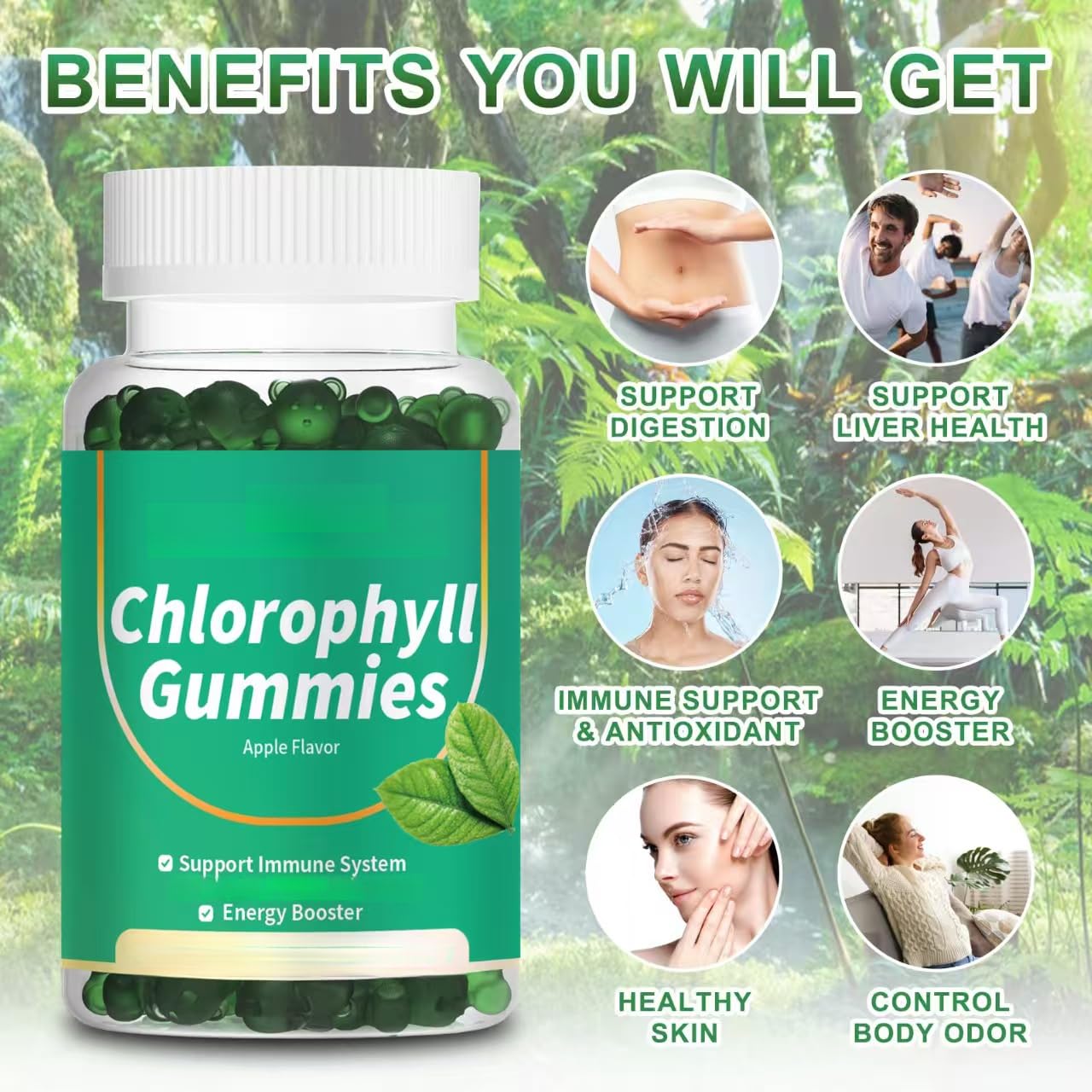 Chlorophyll-Gummis - Verdauung,2St