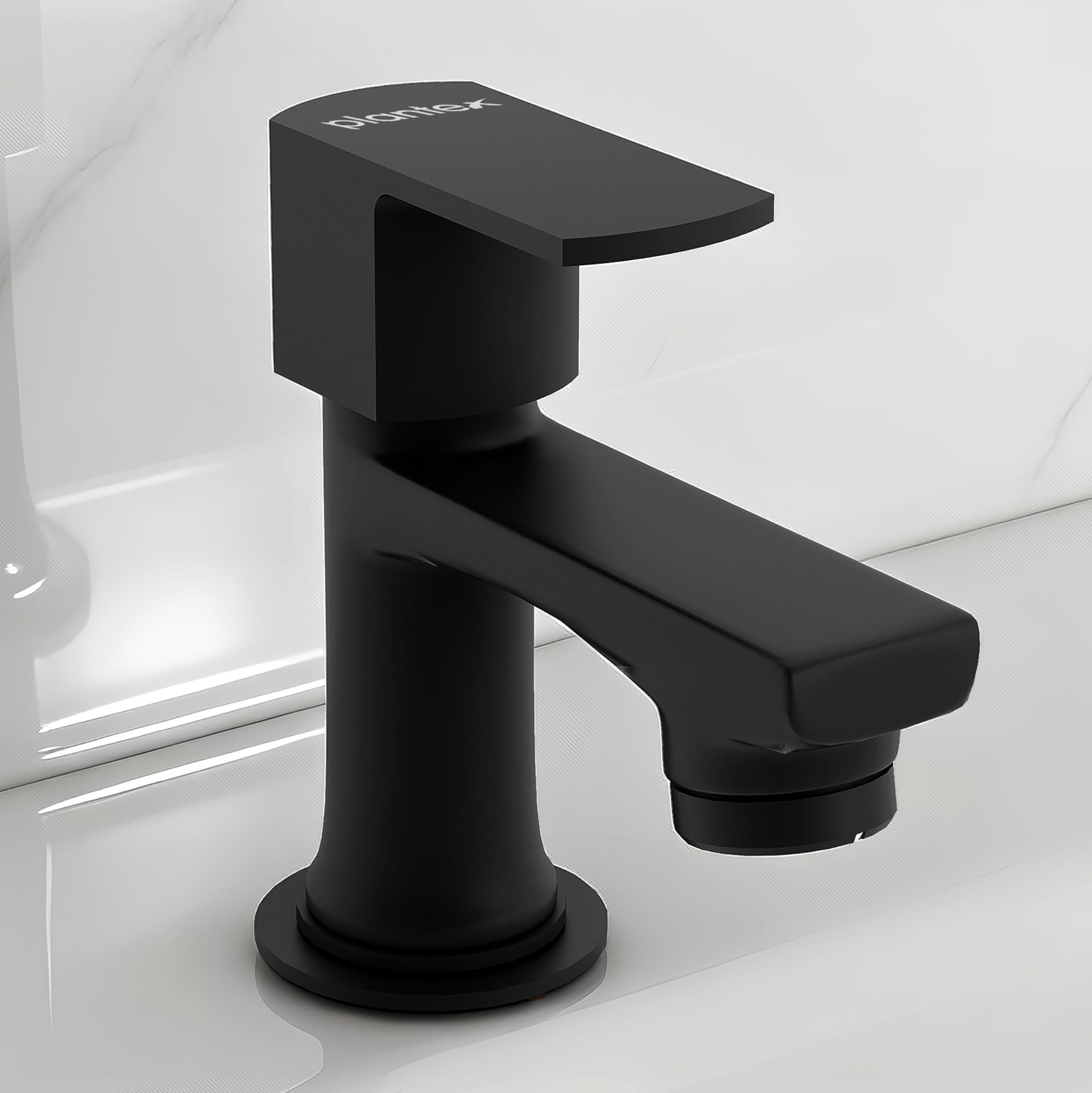 Plantex Pillar Tap for Wash Basin with Water Saving Aerator and Brass Spindle/Quarter Turn Basin Tap with Teflon Tape/Pillar Cocke for Wash Basin - Pack of 1 (Saga, Black)-picture-15