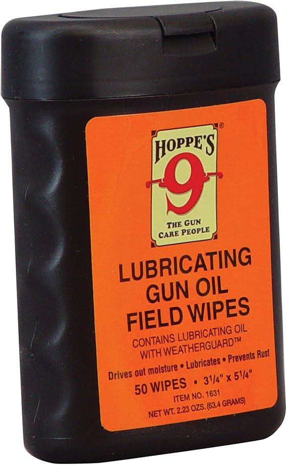 Hoppe's No. 9 Lubricating Gun Oil Field Wipes Hunting