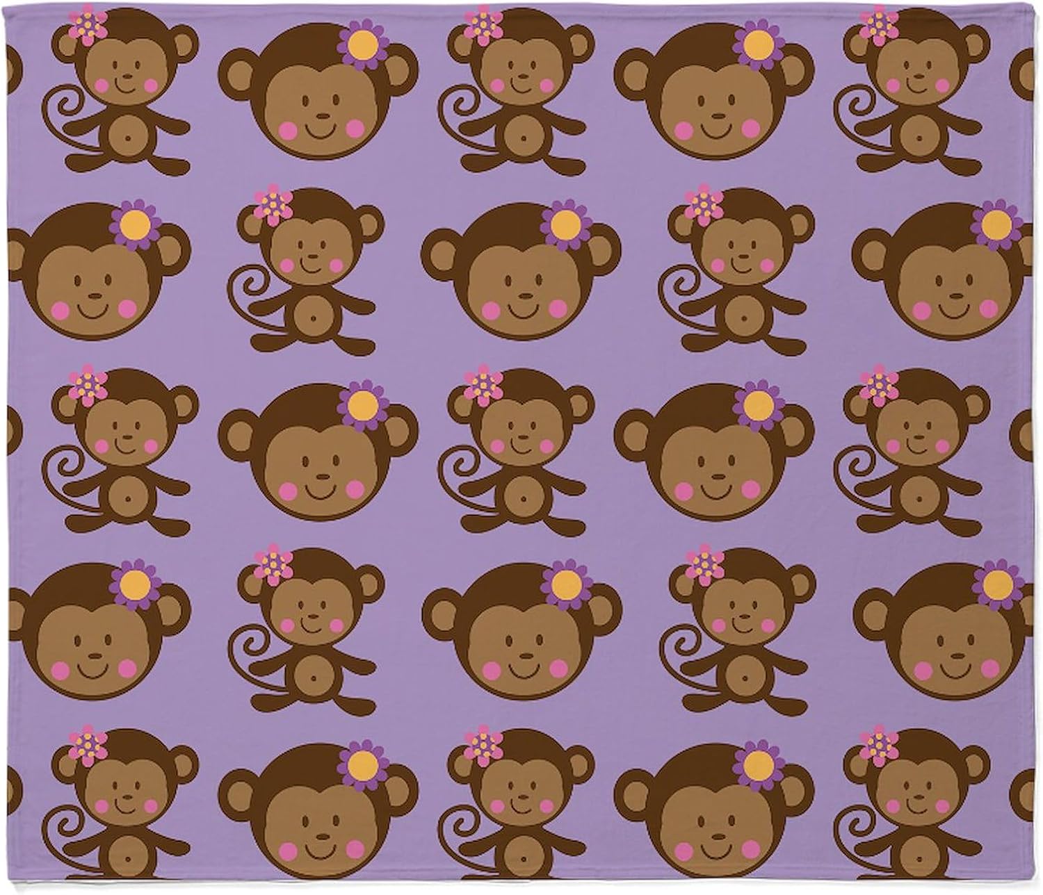 CafePress Red Sock Monkey Print Throw Blanket Super Soft Fleece Plush Throw Blanket, 60"x50"