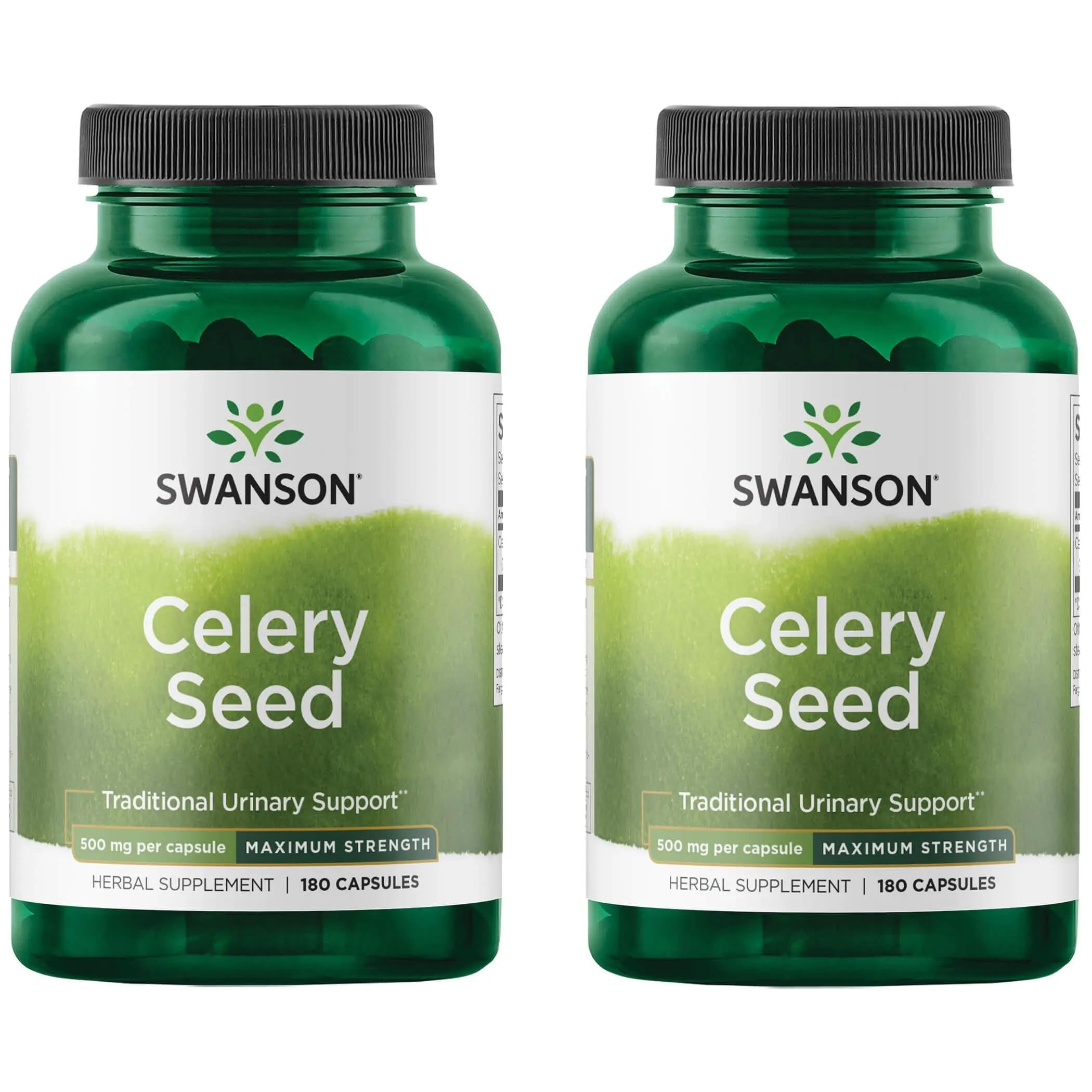 Swanson - Celery Seed Maximum Strength - Antioxidant Support (500 mg 180 Capsules) (2 Pack)