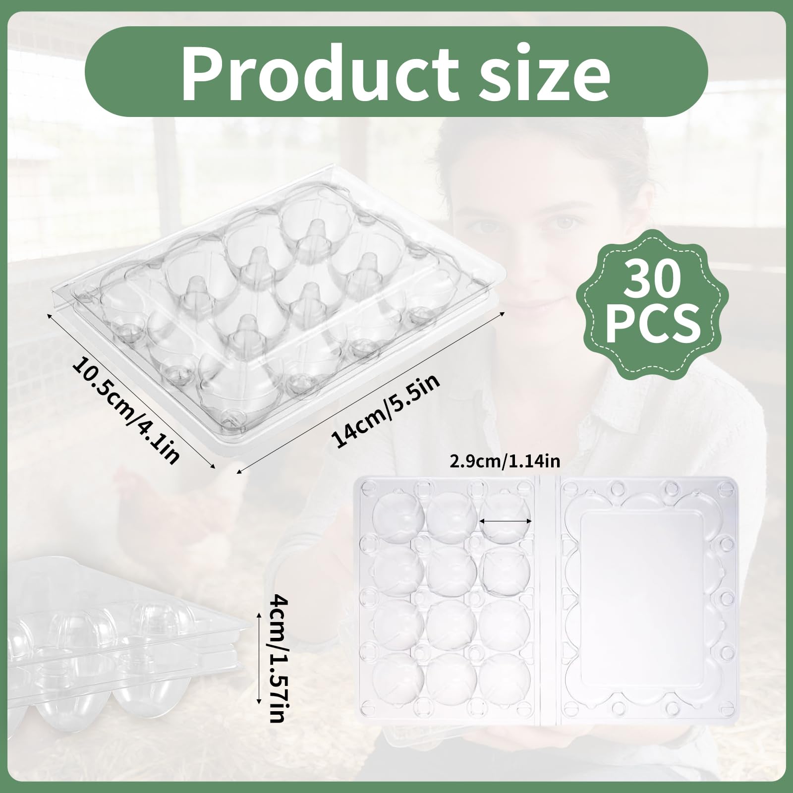 Caja Plástica para Huevos de Codorniz Reutilizable | Cajas de Almacenamiento Transparente para 12 Huevos | Ideal para Camping, Frigoríficos y Transporte | Set de 30 Unidades
