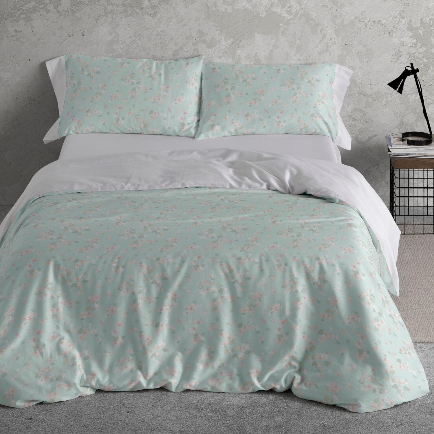 Burrito Blanco Funda Nórdica Estampada 100% Algodón 200 Hilos Cama 135 Agua | Incluye Bajera y Funda de Almohada | Cierre de Botones | Tacto Suave | Larga Duración | Fabricado en España