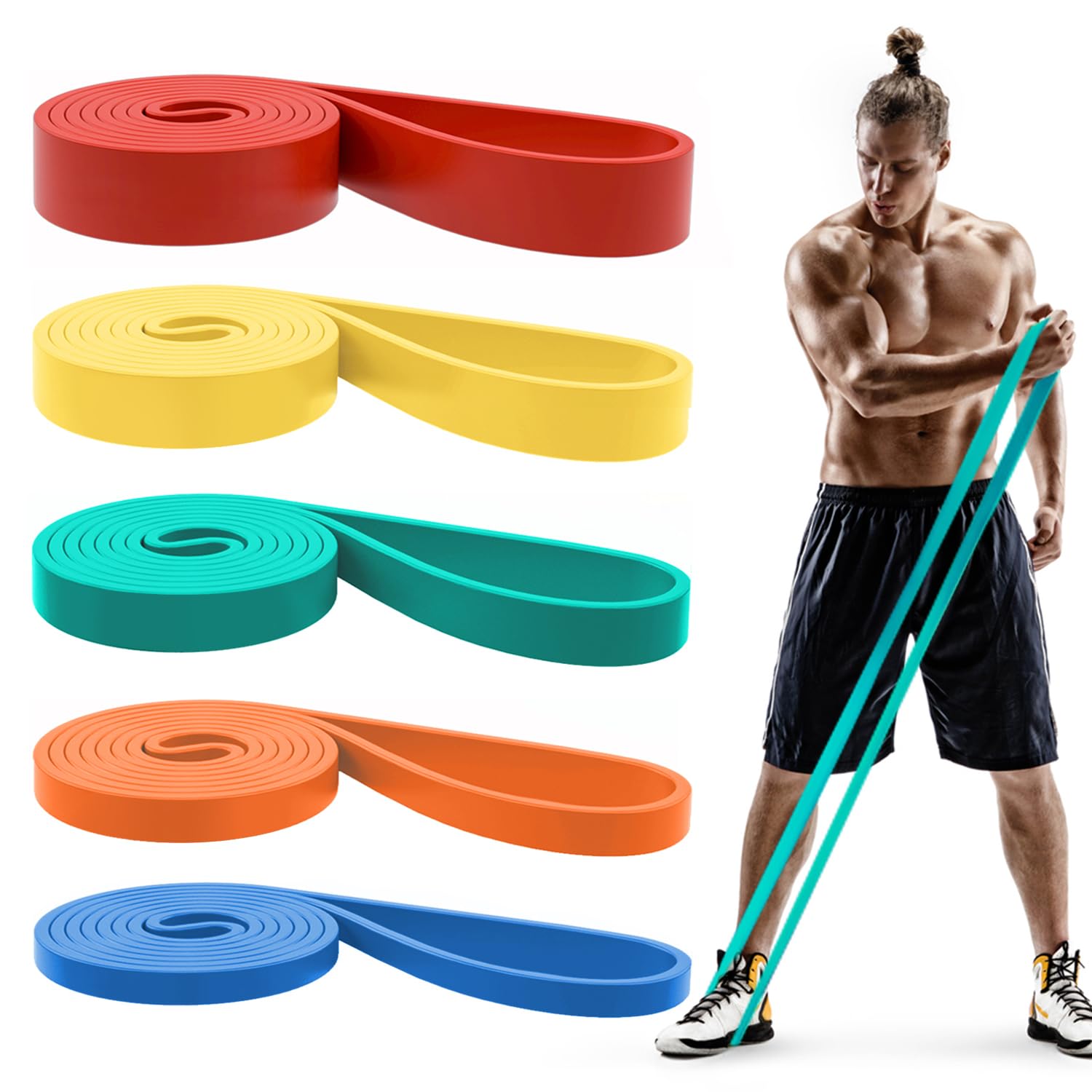 Pull Up Bands, Resistance Bands Set, Exercise Workout Bands for Men & Women, Ideal for Body Stretching, Physical Therapy and Muscle Training — Amazon image 11