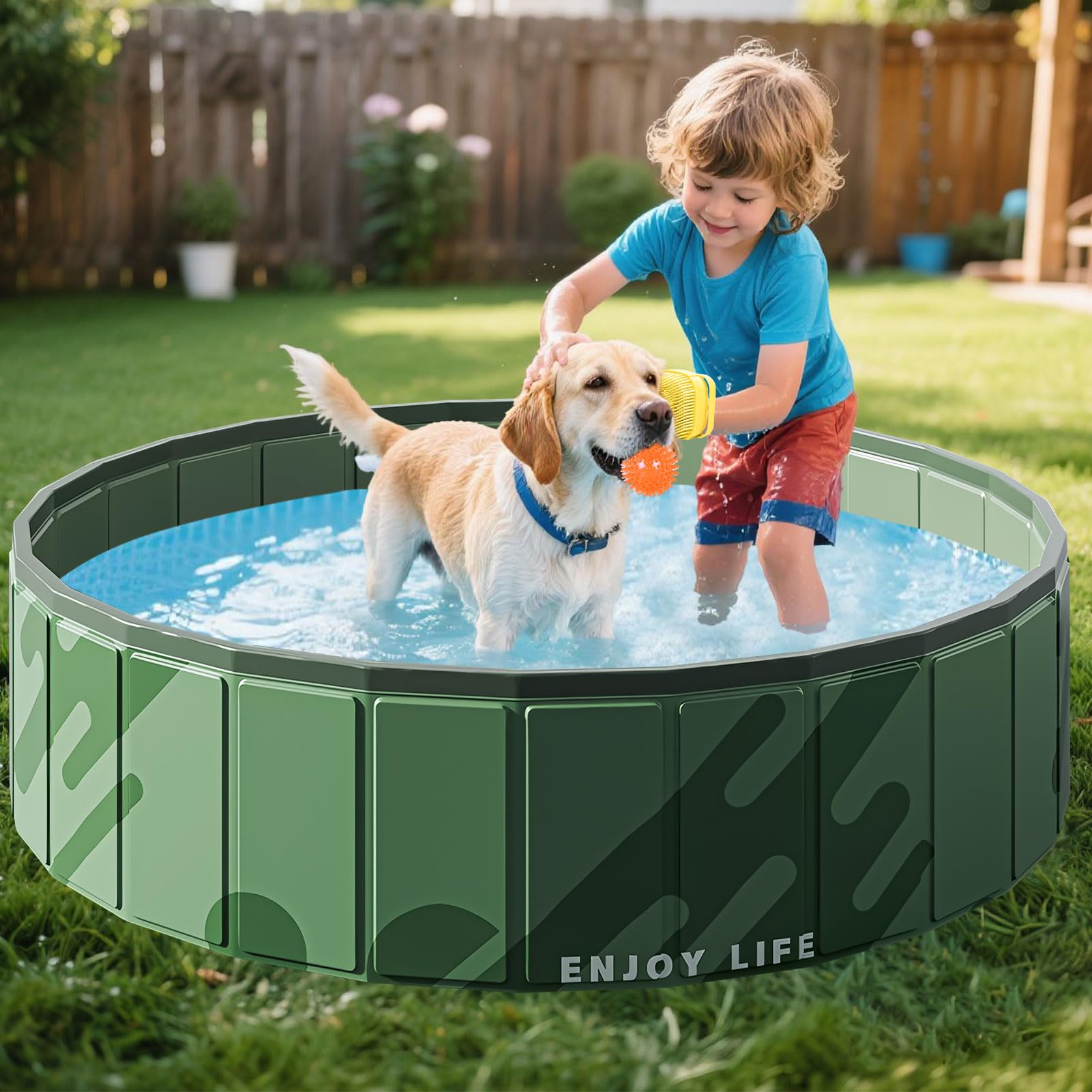 Piscine pour chien de grande taille - 80 x 20 cm/100 x 30 cm - Piscine pliable portable - En PVC épais - Baignoire pour chien robuste antidérapante et résistante à la déchirure - Pour grands et petits