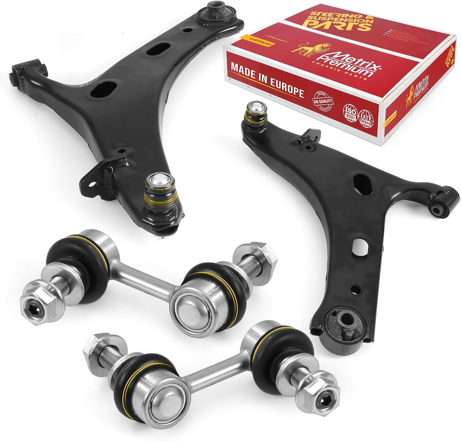 Metrix Premium Chassis Parts Front Lower Control Arm & Sway Bar End Link Kit for Subaru Forester (2014–2018)