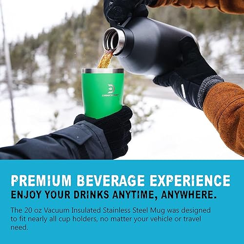 Miniatura 2 de DrinkTanks - Vaso aislado para manualidades, taza de acero inoxidable, vaso de 20 onzas con tapa, vaso de acero inoxidable para agua, café, cerveza,