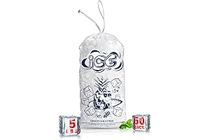 50 Pack Ice Bags 05 lb with Drawstring