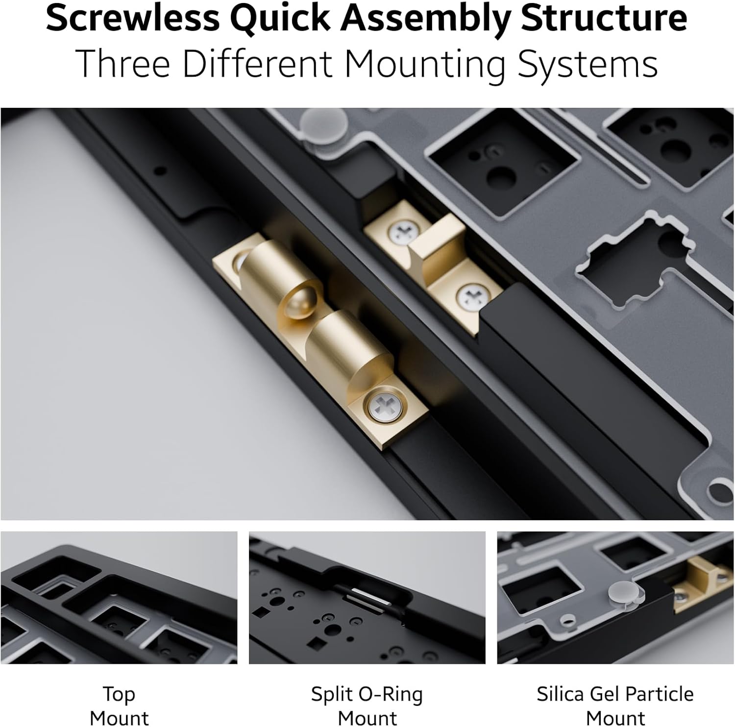 Screwless Quick Assembly Structure and Three Different Mounting Systems