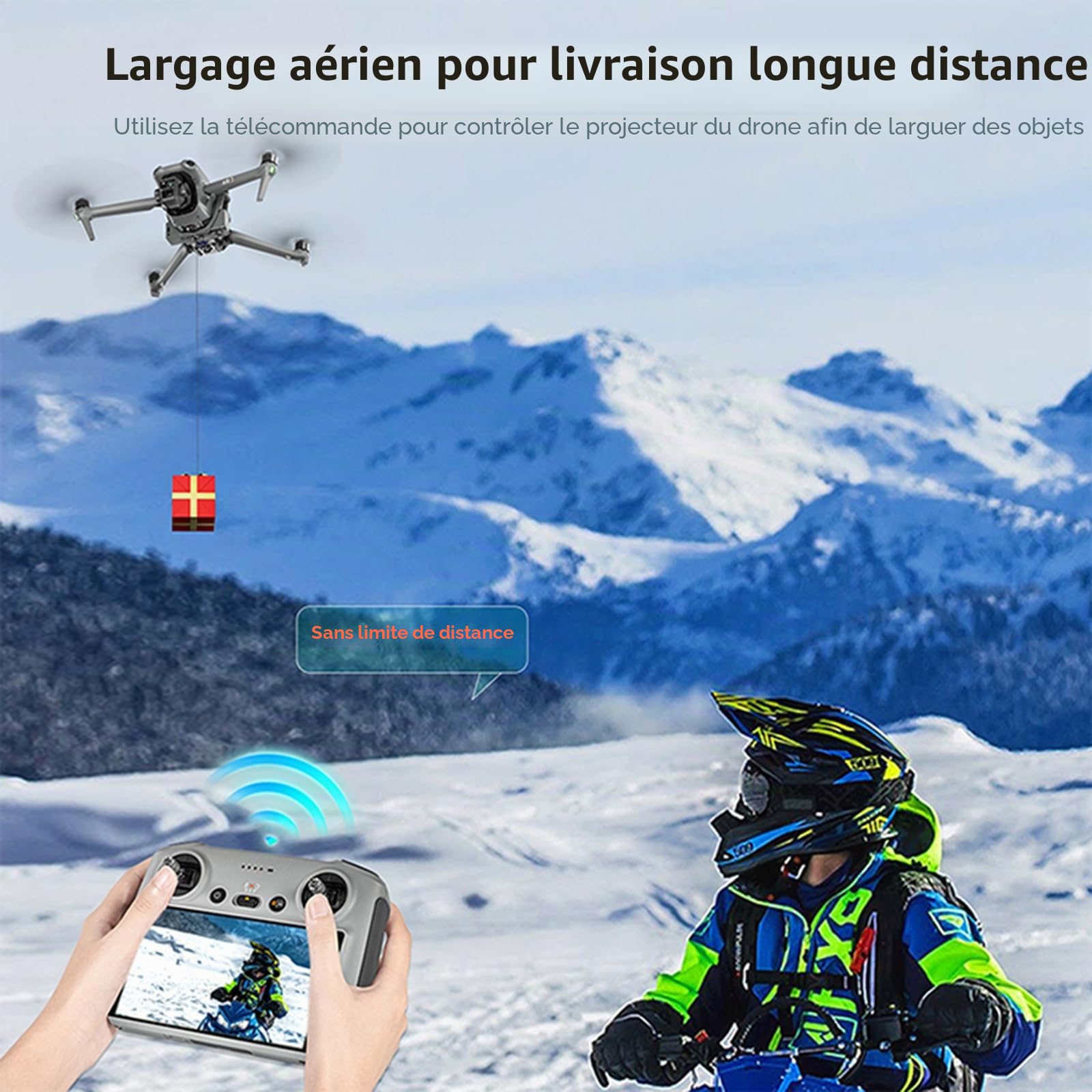 Air3 Système de largage d'air pour mariage/pêche/sauvetage, accessoire de lanceur d'antenne pour drone DJI Air 3, dispositif de largage de livraison de transport